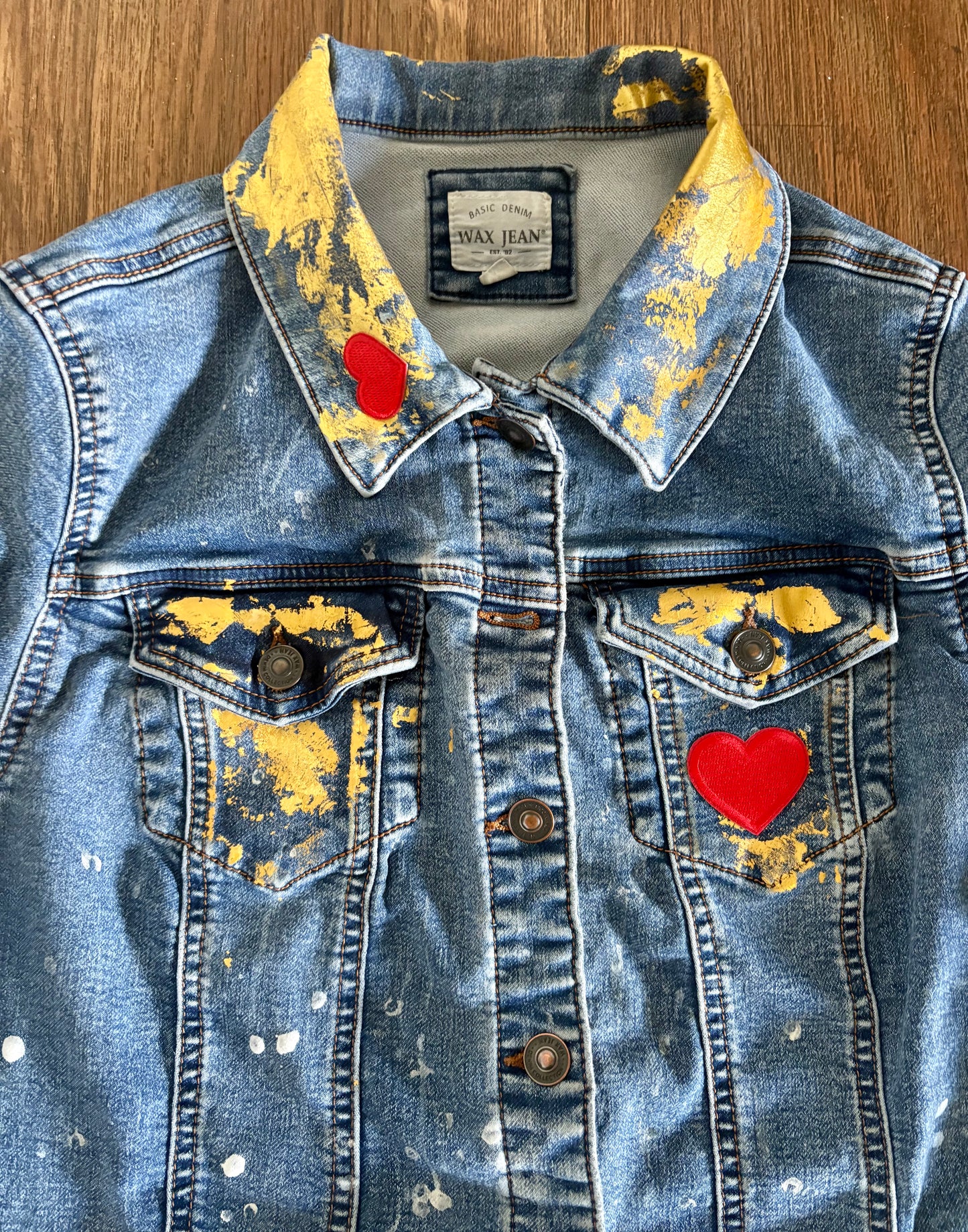 Foil Heart Denim Jacket