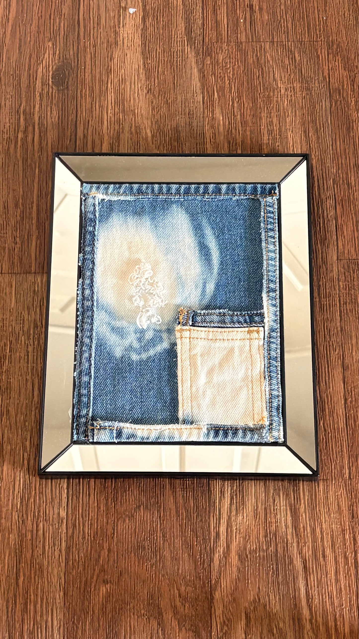 Mirrored Denim Pocket Wall Decor