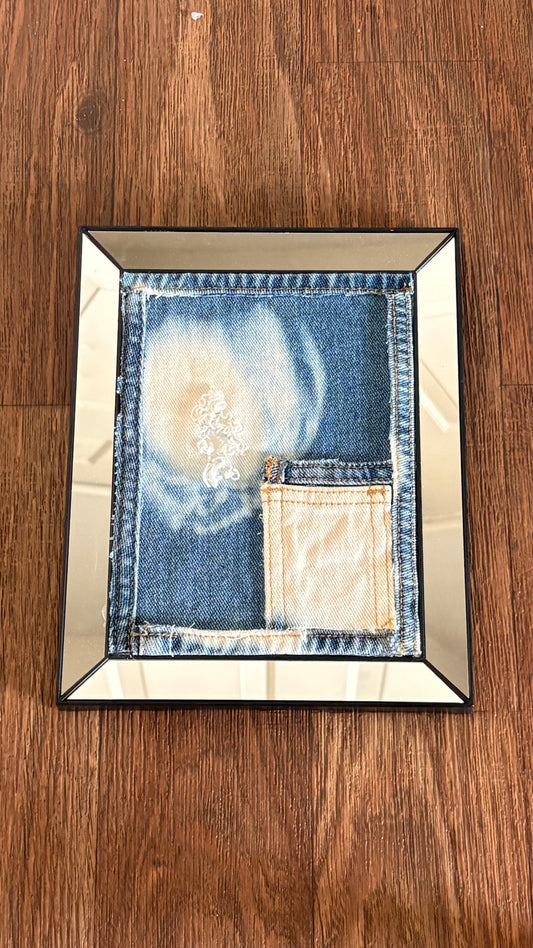 Mirrored Denim Pocket Wall Decor