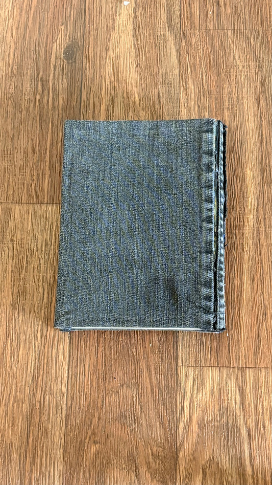 Black Denim Journal with a pocket