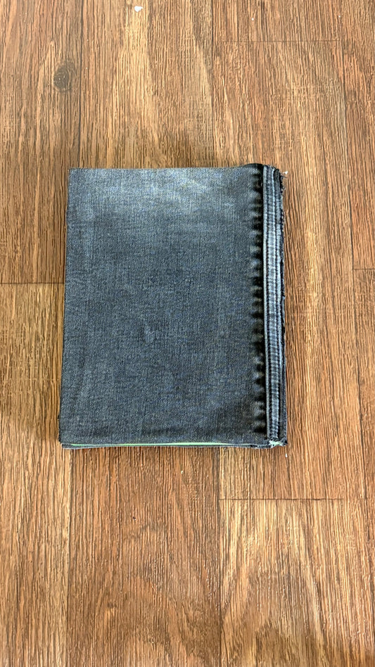 Black Denim Journal with Heart Patches