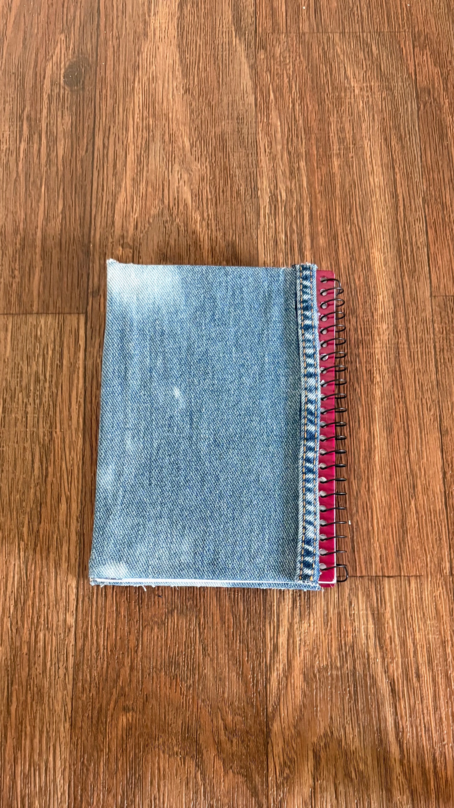 Mini Custom Deconstructed Denim Journal Binder Style