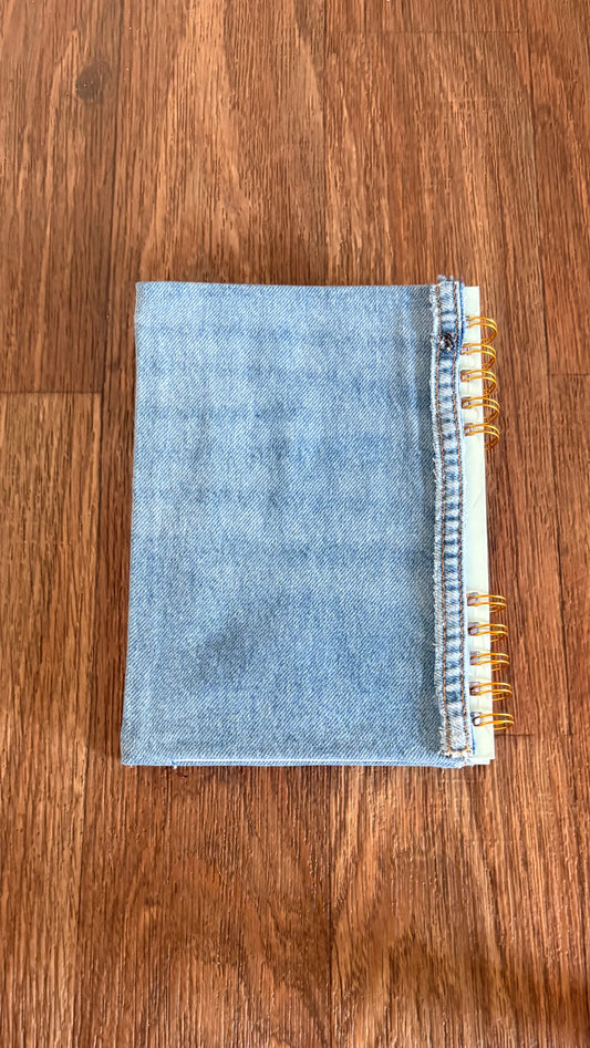 Deconstructed Denim Journal with a pocket binder style